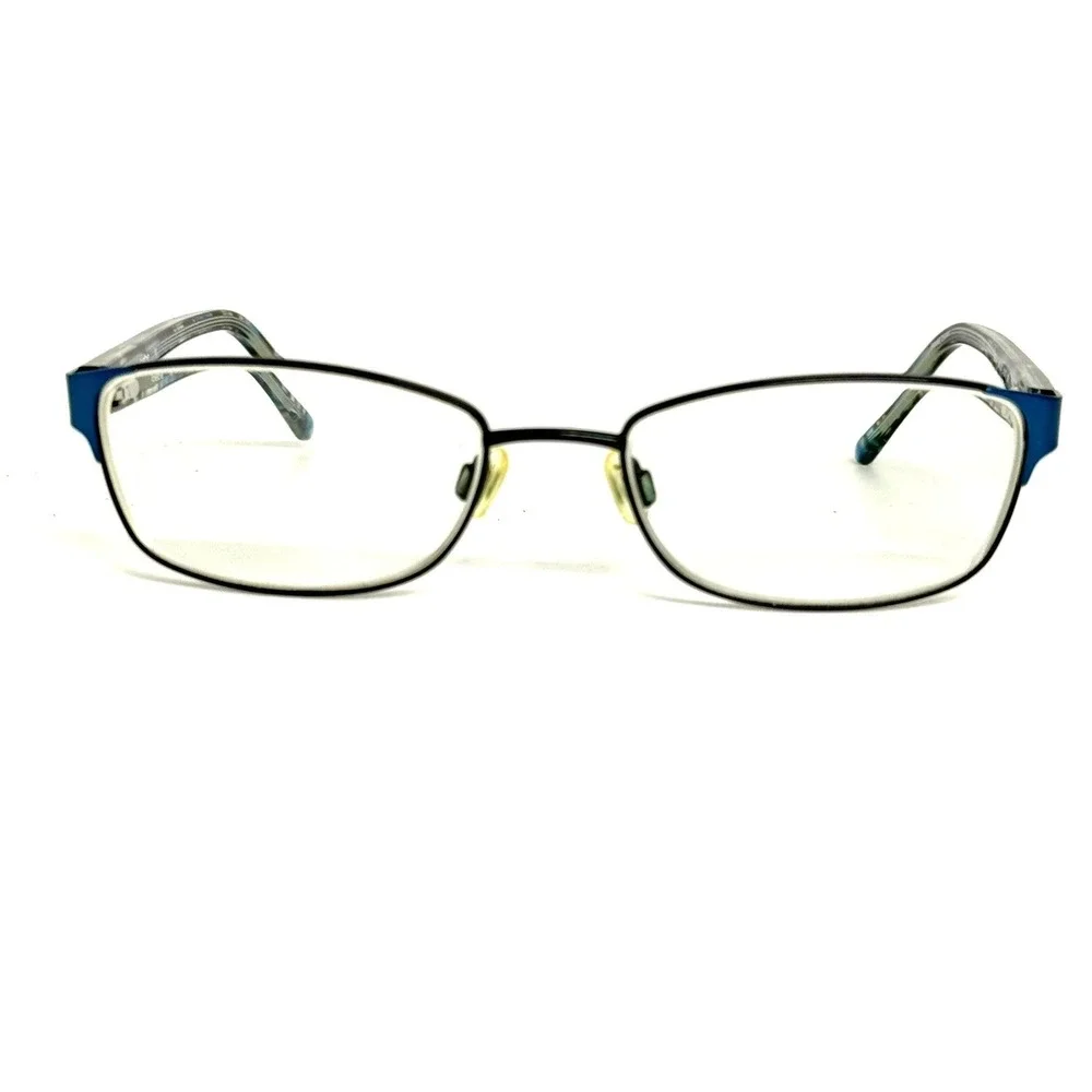 Bebe BB5144‎ Jet Black Blue Tortoise Rectangular Eyeglasses Frames 51-17-135